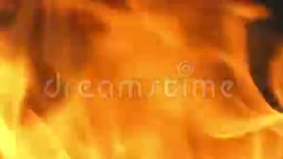在黑色背景下的火焰叉的特写视频的预览图