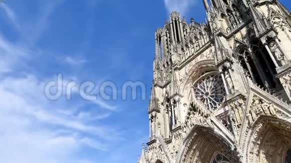 法国兰斯市的大教堂视频的预览图