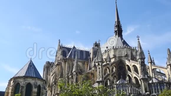 法国兰斯市的大教堂视频的预览图