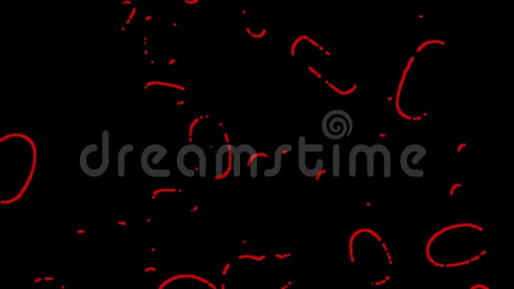 黑色背景上的红色戒指视频的预览图