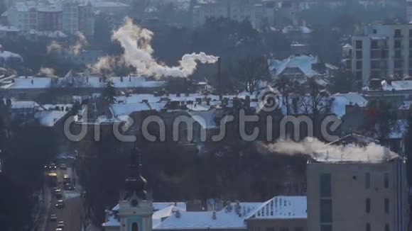 烟阳屋顶城市视频的预览图