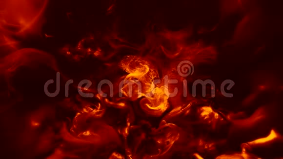 摘要爆炸介绍红橙色火焰运动视频的预览图