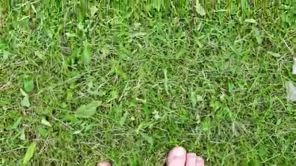 赤脚踩在草地上视频的预览图
