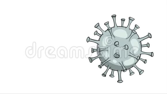 白色背部的病毒微生物视频的预览图