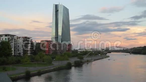 欧洲央行欧洲央行新大楼视频的预览图