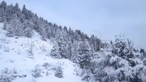 白雪皑皑的山峰和高顶在你眼前游动视频的预览图