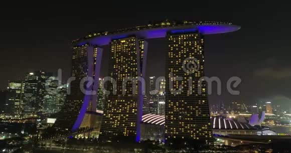 夜新加坡滨海湾视频的预览图