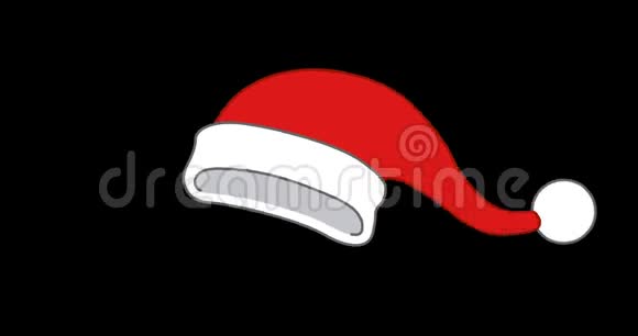快乐圣诞老人帽子动画视频的预览图