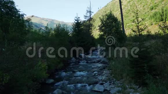 斯洛伐克塔特拉山山区的河流视频的预览图