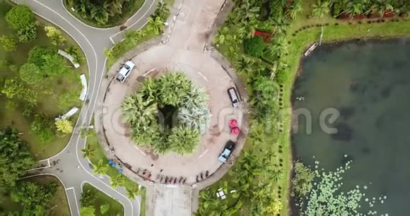 健康花园无人驾驶飞机景观标志SakonNakhon视频的预览图