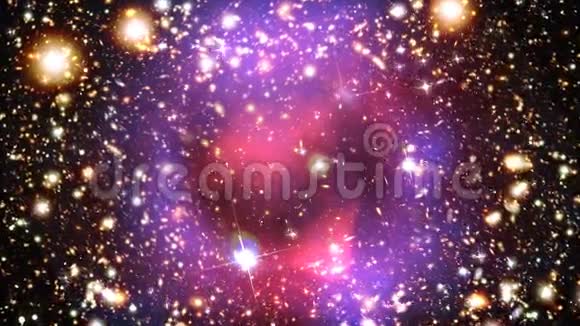 星系和空间中的恒星深场景视频的预览图