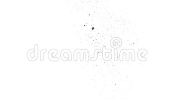 黑色斑点溅在白色表面视频的预览图