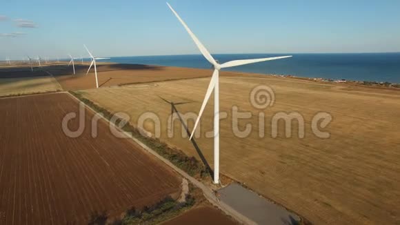 风轮空中飞弹风能风力风力涡轮机视频的预览图