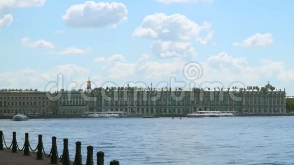 圣彼得堡俄罗斯涅瓦河岸上的隐士视频的预览图