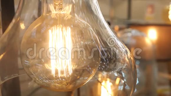 豪华的复古爱迪生灯装饰视频的预览图