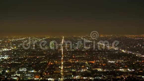 洛杉矶的城市夜景视频的预览图