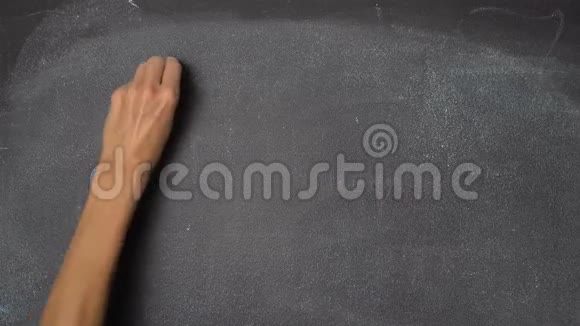手写快乐生日在黑色黑板上视频的预览图
