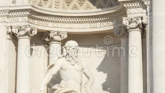 意大利罗马的特雷维喷泉丰塔纳迪特雷维罗马著名地标视频的预览图