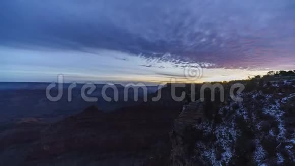 大峡谷国家公园南缘美丽的马瑟点的日出时间视频的预览图
