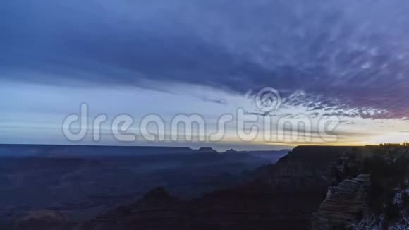 大峡谷国家公园南缘美丽的马瑟点的日出时间视频的预览图