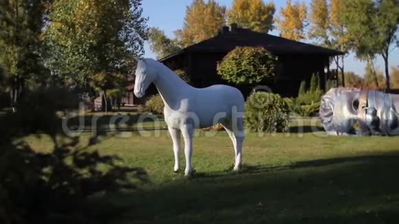 公园里的马像视频的预览图
