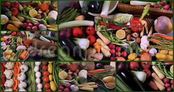 对各种健康有机蔬菜的看法视频的预览图