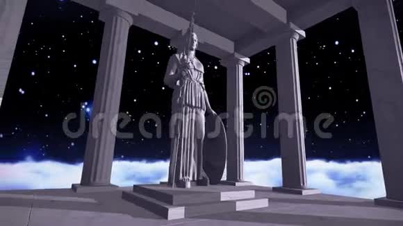 古希腊太空神庙与雕塑视频的预览图