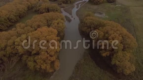 秋景空中镜头新西兰视频的预览图