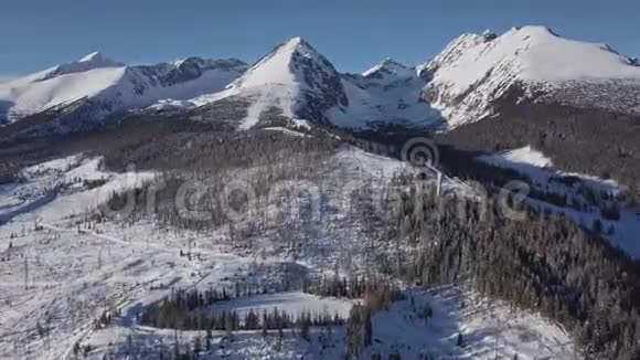 高塔特拉斯山脉的滑雪坡视频的预览图