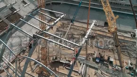 伏尔加格勒足球场金属建筑视频的预览图