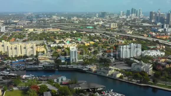 空中小哈瓦那迈阿密河视频的预览图