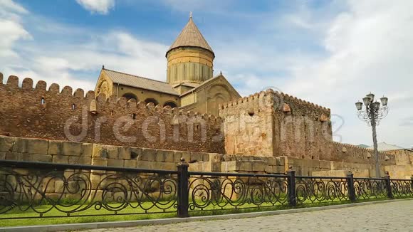 Svetitskhoveli大教堂宗教遗产古代著名建筑视频的预览图