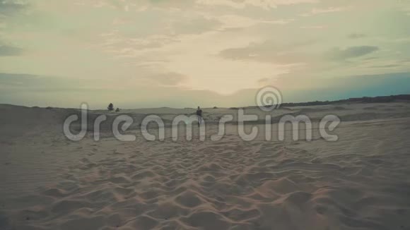 人类正在沙漠中行走视频的预览图