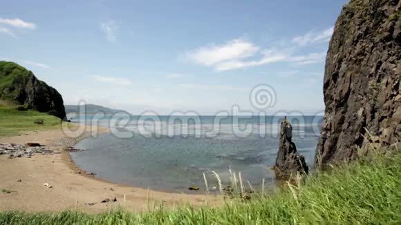 Kunashir野生海湾景观视频的预览图