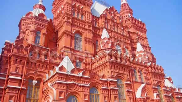 莫斯科红场上克里姆林宫的斯巴达塔视频的预览图