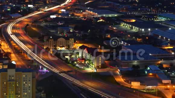 4K圣安东尼奥高速公路夜间航时视频的预览图