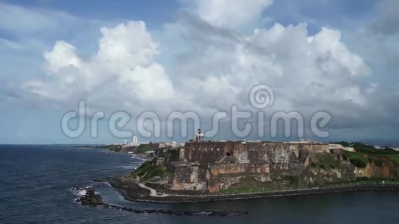 波多黎各的录像从游轮上拍摄圣胡安堡视频的预览图