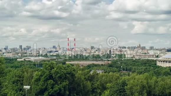 从斯派洛山上俯瞰莫斯科时光流逝视频的预览图