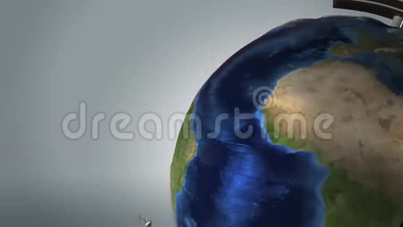 喷气式飞机环绕地球飞行视频的预览图
