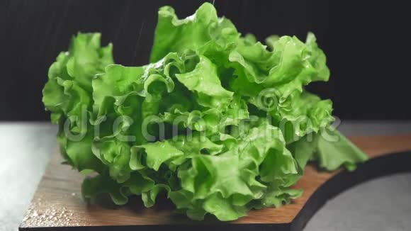 绿色沙拉绿色蔬菜健康食品中的维生素视频的预览图