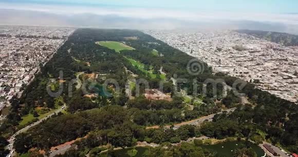 旧金山金门公园的鸟瞰图视频的预览图