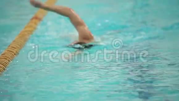 无法辨认的运动员游泳爬行视频的预览图