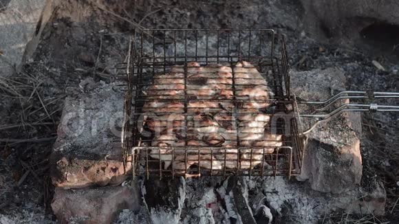 在火上烤肉视频的预览图
