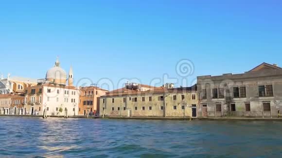 威尼斯游览参观大运河和古建筑水上游览视频的预览图