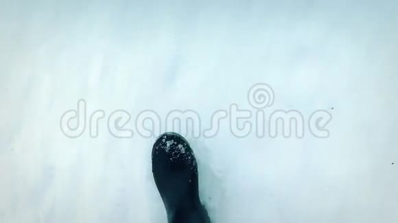波夫靴子在雪上行走视频的预览图