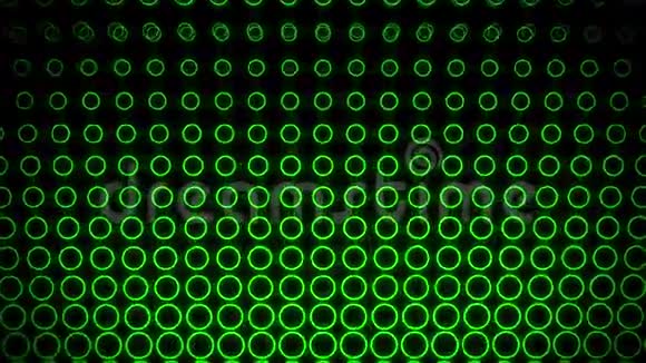 绿色霓虹灯圈墙抽象运动背景视频的预览图