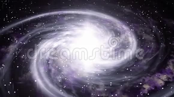 旋转螺旋星系深空间探索空间背景无缝环视频的预览图