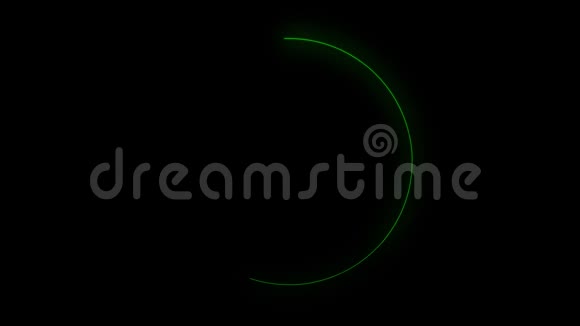绿色的圆圈球霓虹灯视频的预览图