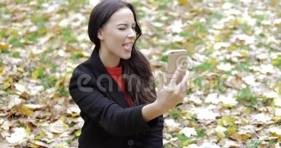 女人在草地上自拍视频的预览图