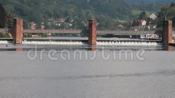 尼卡河大坝德国巴登州海德堡WArttemberg视频的预览图